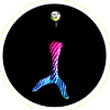 Sea Siren Mermaid Tail Belly Ring (Several Color Options)