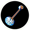 Sparkle Crystal Tongue Ring Barbell